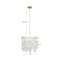 Hello Honey® Marina Small Round Gold Metal & Natural Capiz Chandelier Style Pendant Ceiling Light